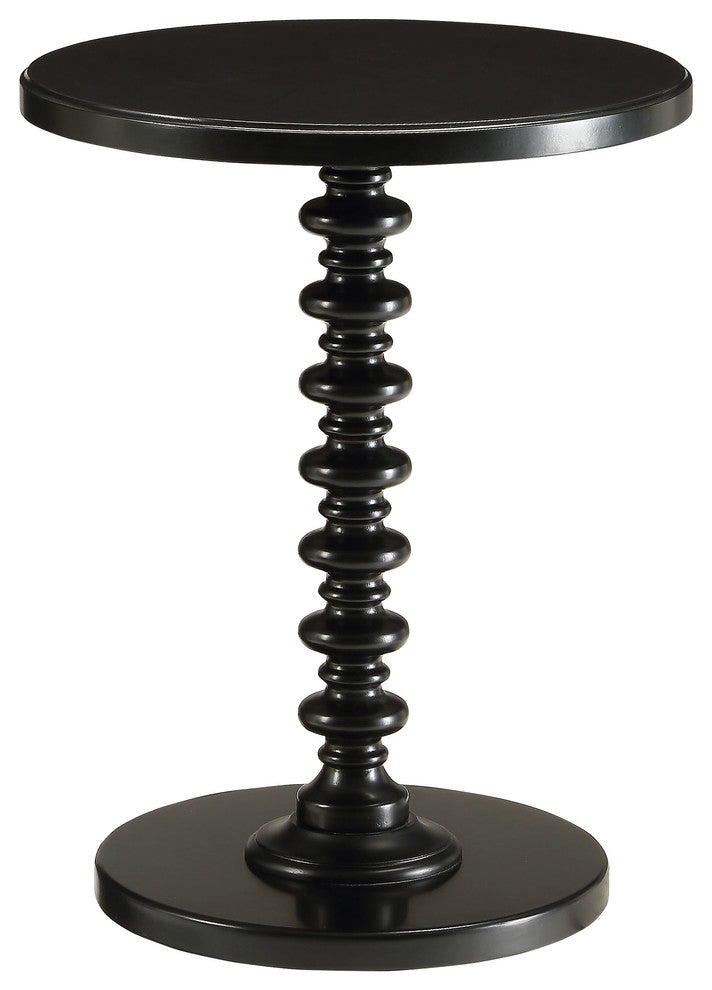 Urban Designs Kostka Wooden Accent Side Table, Black