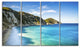 "Portoferraio Sansone White Beach" Seashore Wall Art, 4 Panels, 48"x28"