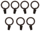 Versailles Silent Glide Nylon Lined Clip Rings for 22/25/28mm Rod, Set of 7