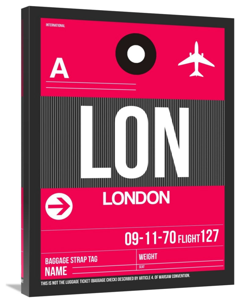"LON London Luggage Tag 2" Fine Art Print