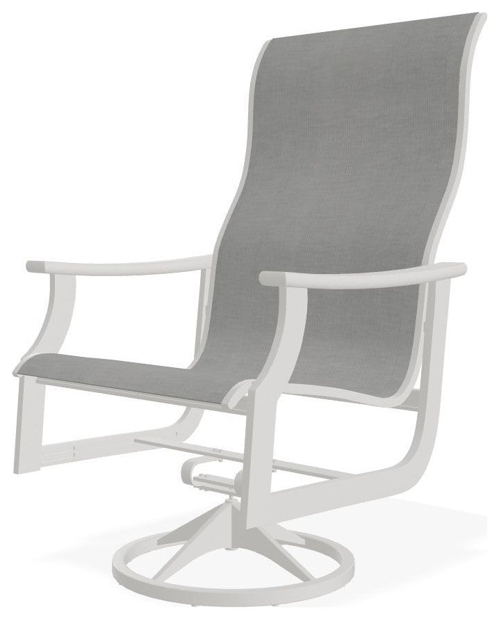 St. Catherine Sling Outdoor Supreme Swivel Rocker, Alloy/Snow