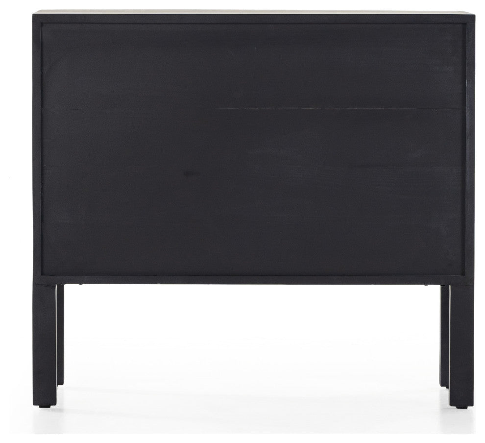 Isador Bar Cabinet, Black Wash Poplar