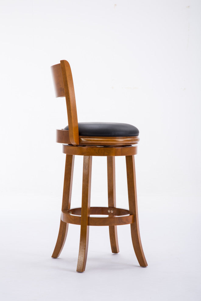 Palmetto Swivel Bar Stool, 29", Fruitwood