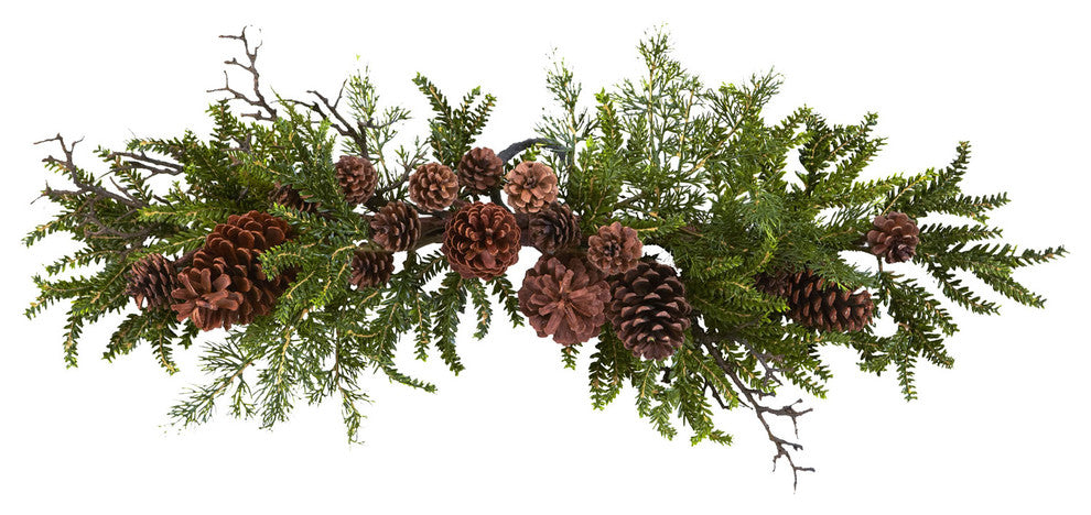 30" Pine and Pine Cone Swag