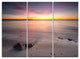 "Beautiful Natural Sea during Sunrise" Metal Wall Art, 3 Panels, 36"x28"
