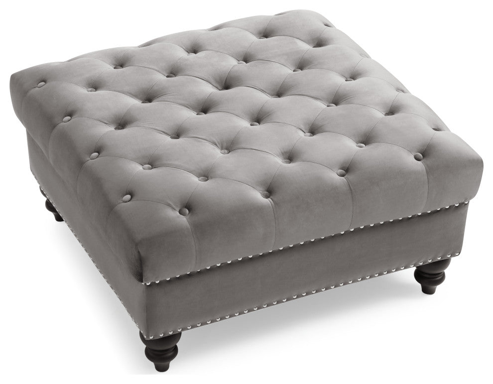 Nola Ottoman, Dark Gray
