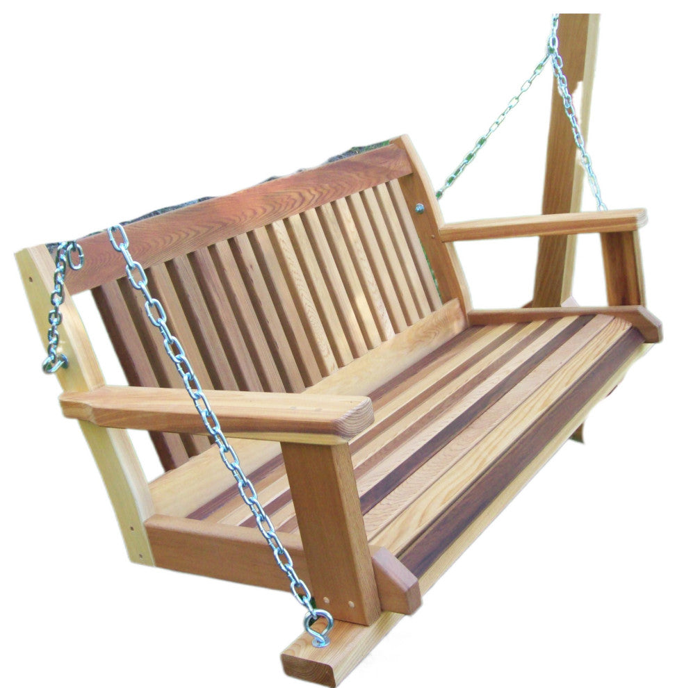 Cabbage Hill Porch Swing, Cedar Tone, Cedar Tone, 5'