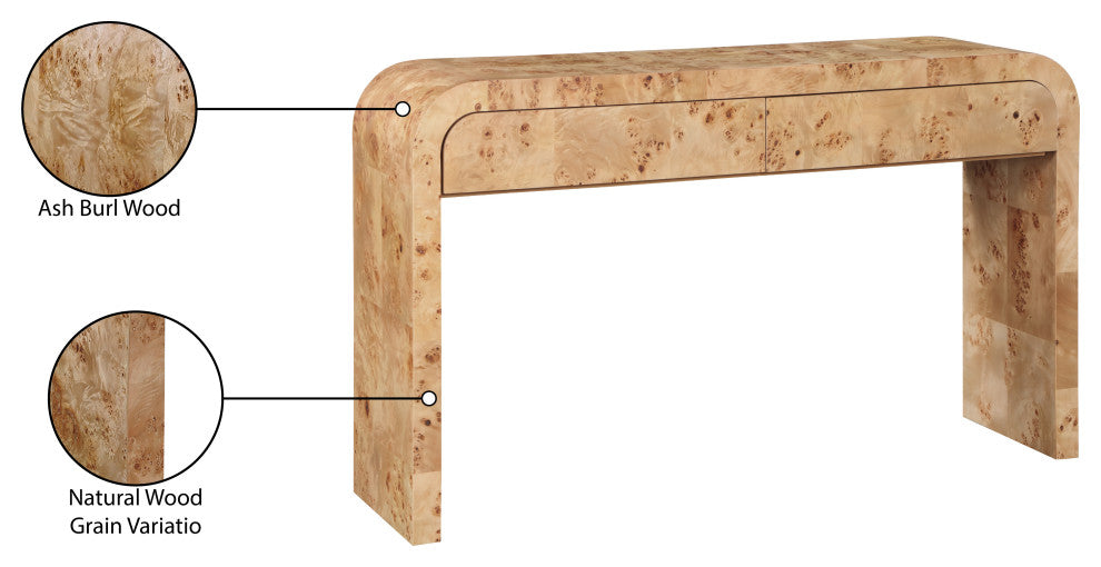 Cresthill Natural Ash Console Table, Natural