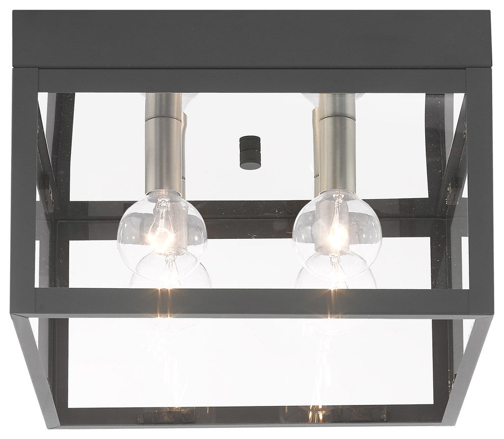Livex Lighting Scandinavian Gray 4-Light Outdoor Ceiling Mount