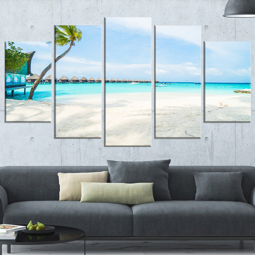 "Tropical Maldives Island" Canvas Print, 5 Panels