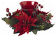 Poinsettia and Berry Candelabrum