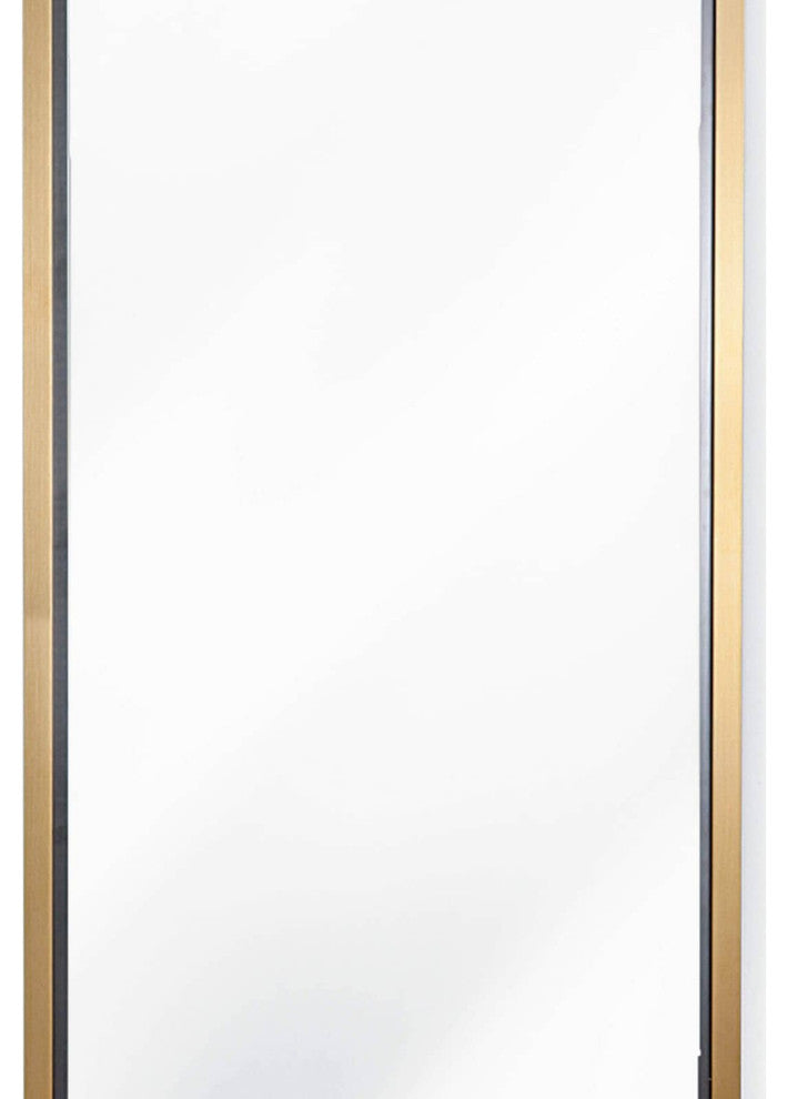 Dressing Room Mirror, Natural Brass