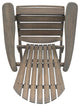 GDF Studio Milan Outdoor Folding Wood Adirondack Chair, Gray