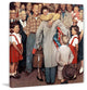 "Christmas Homecoming" Painting Print on Canvas by Norman Rockwell