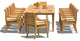 13-Piece Set, 122" X-Large Rect Table, 12 Giva Chairs, Sunbrella Cushion, Flax