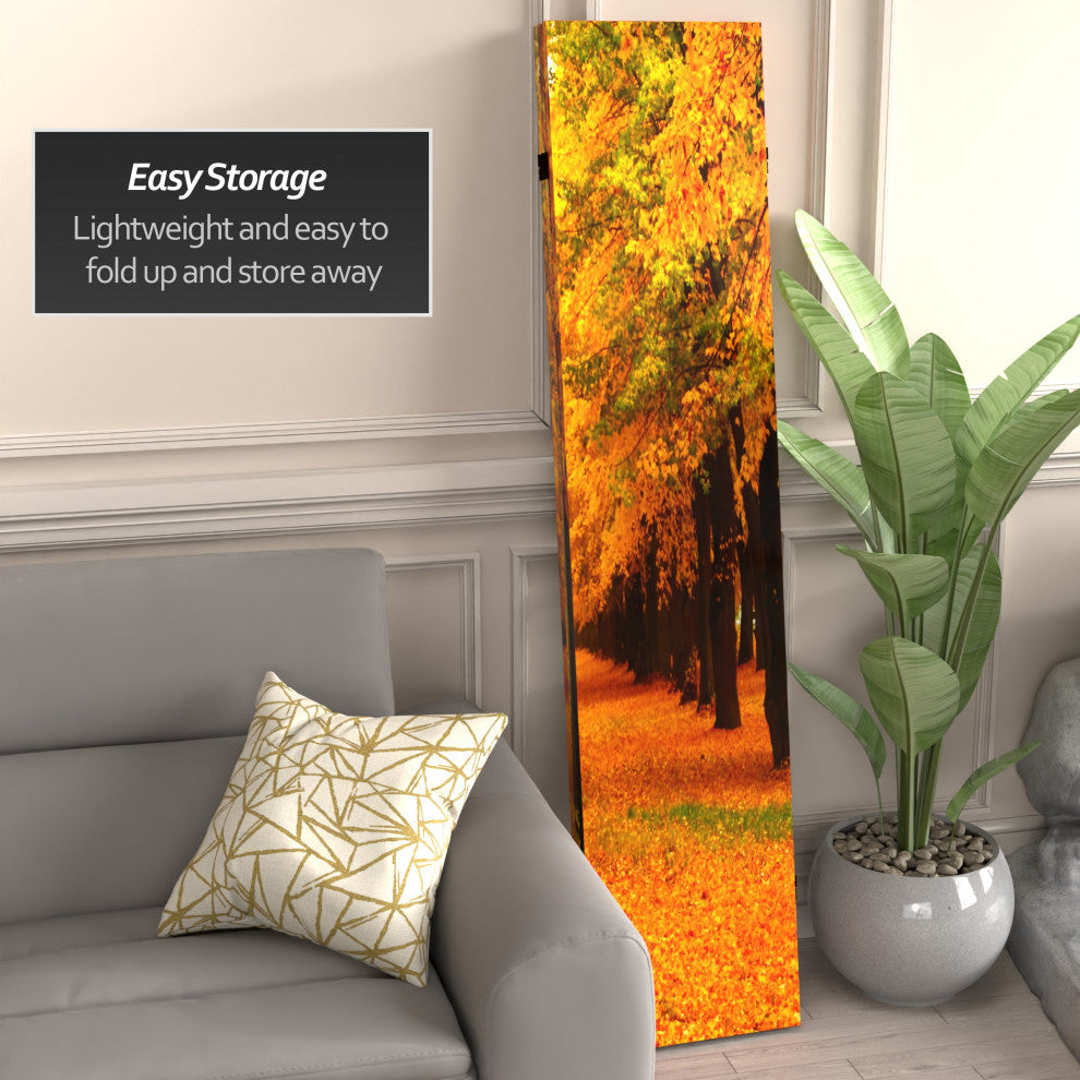 6' Tall Double Sided Autumn Trees Room Divider