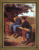 Winslow Homer the Tutler's Tent (Extra Rations) Framed Canvas Print, 21"x28"