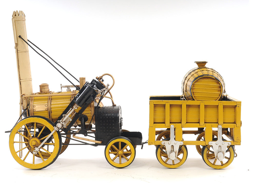 1829 Yellow Stephenson Rocket Steam Locomotive