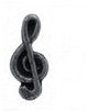 Treble Clef Cabinet Knob, Pewter