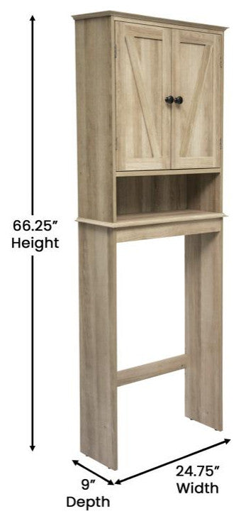 Dune Farmhouse Over the Toilet Bathroom Storage Cabinet, Brown