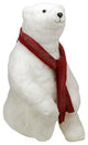 Commercial Sitting Plush Polar Bear Christmas Decoration, White, 2'