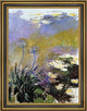 Claude Oscar Monet Agapanthus Framed Premium Canvas Print, 21"x28"