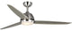 Oriole 3-Blade 60" Ceiling Fan With LED Light, Brushed Nickel