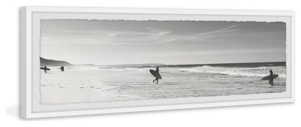 "Surfing Is Life" Framed Painting Print, 45x15