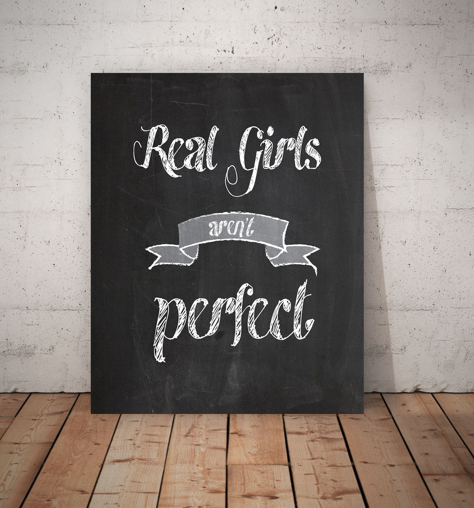 Real Girls Aren't Perfect Paper Print, 24"x36"