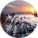 Sunset At Woolacombe Bay Devon Uk, Seashore Disc Metal Wall Art, 36"