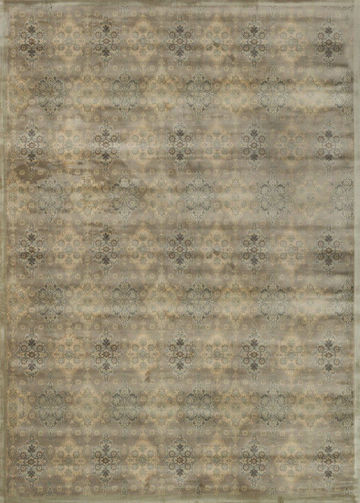 Loloi Nyla Viscose Area Rug, Taupe and Gold, 12'x15'