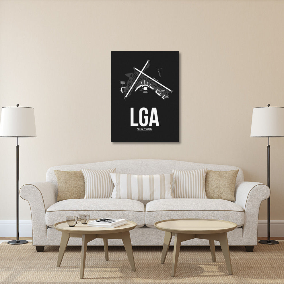 "LGA New York Airport Black" Fine Art Print