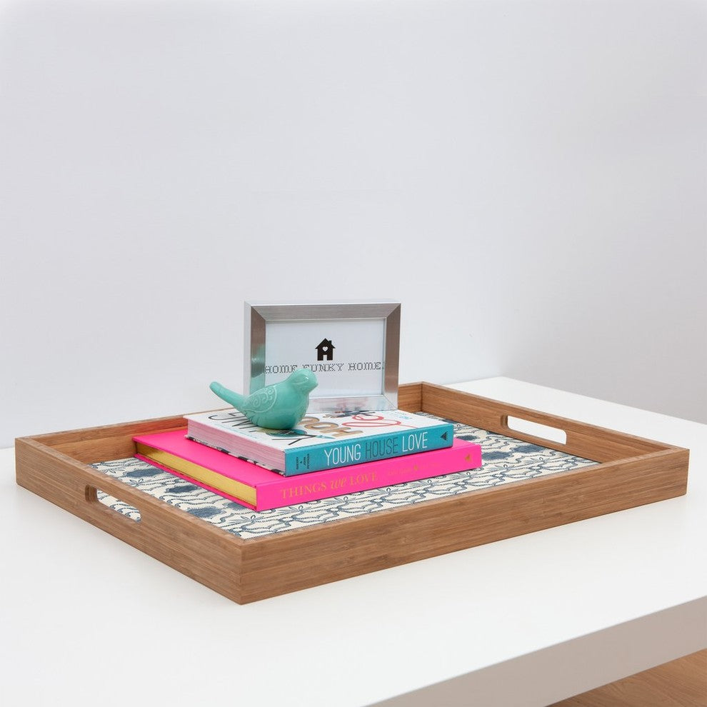 Dash And Ash Tuni Luna Rectangular Tray, 18"x14"