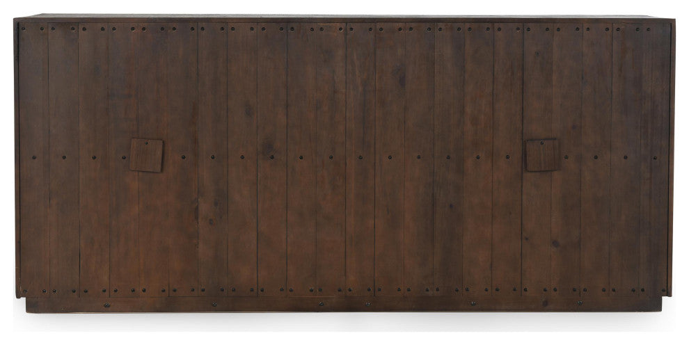 Denver Distressed Gray Sideboard Buffet, 4-Door