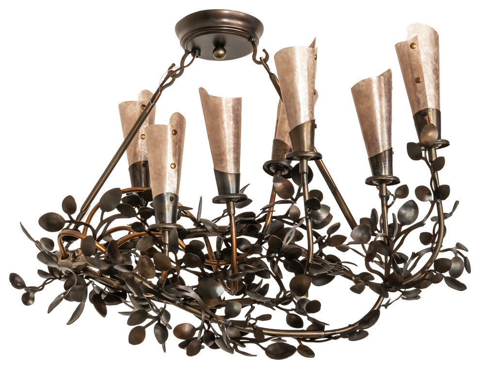 34 Long Vinca Vine 7 Light Chandelier