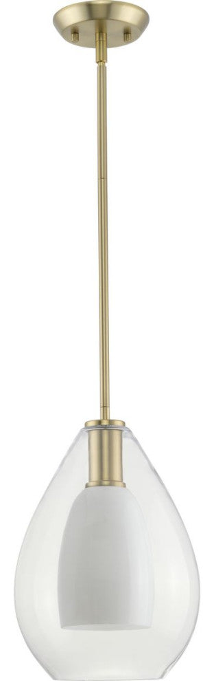 Carillon Collection One-Light Contemporary Pendant, Brushed Gold
