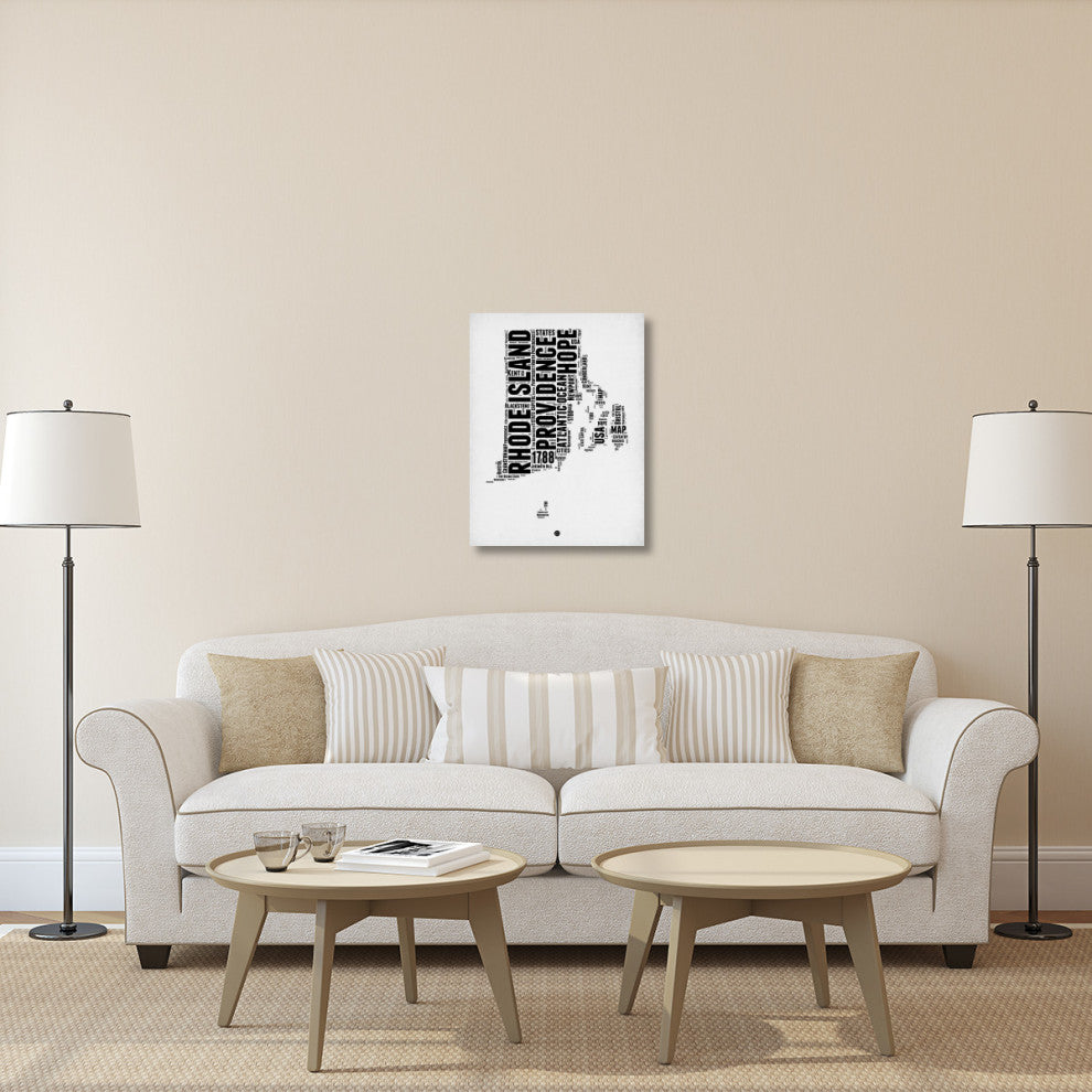 "Rhode Island Word Cloud 1" Fine Art Print