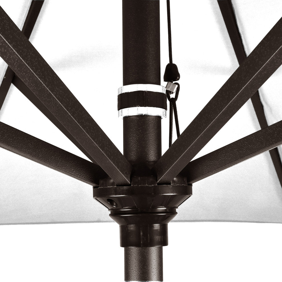7.5' Aluminum Umbrella Push Tilt, Sunbrella, Taupe