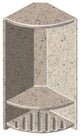 Decor 6"x14-1/2" Double Corner Shelf, Desert Earth