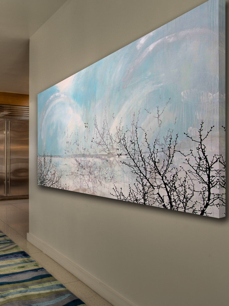 "Twin Lake Effect" Painting Print on Canvas by Tracy Silva Barbosa