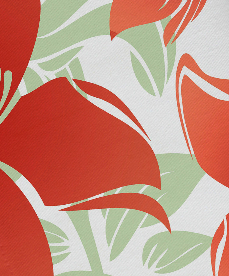 22"x22" Tree Mallow, Floral Print Napkin, Orange, Set of 4