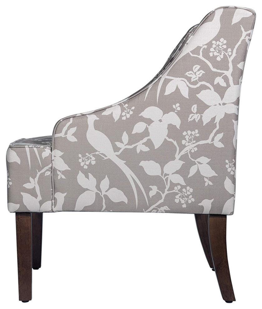 Modern Arm Accent Chair, Dark Gray Velvet