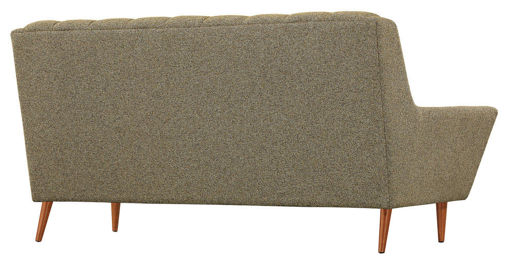 Modern Contemporary Fabric Loveseat , Beige, Fabric