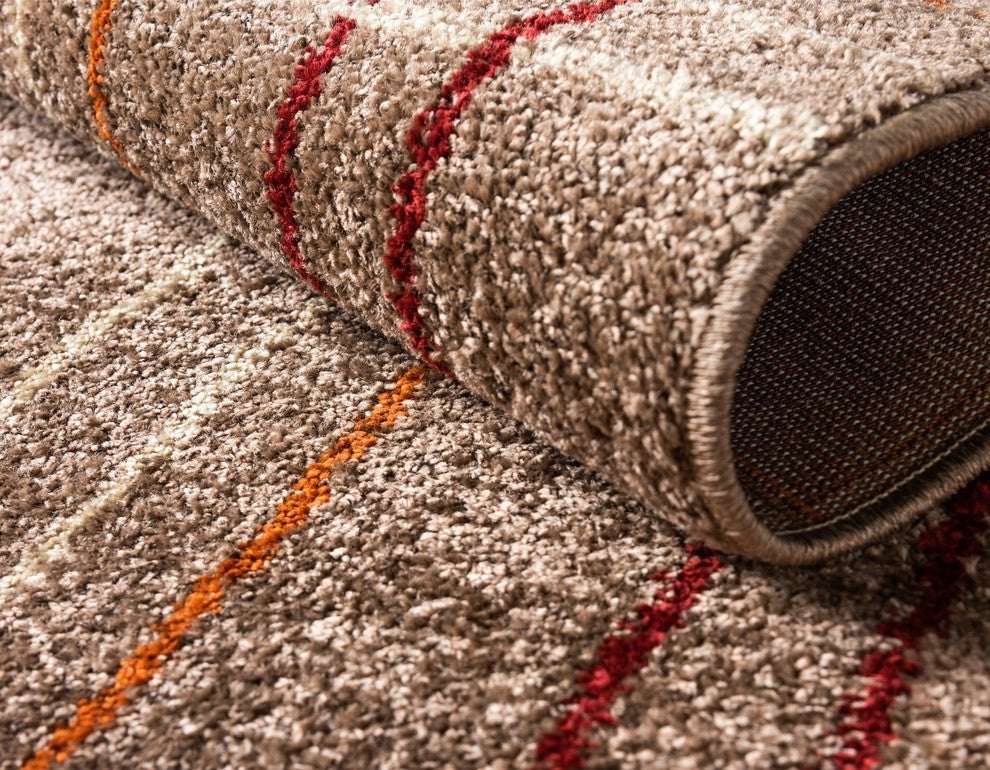 Unique Loom Light Brown Autumn Heritage 5' 0 x 8' 0 Area Rug