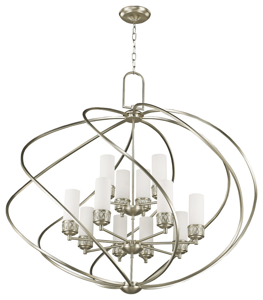 Westfield Foyer Chandelier, Brushed Nickel