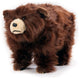 Griz Shaggy Brown Bear Footstool