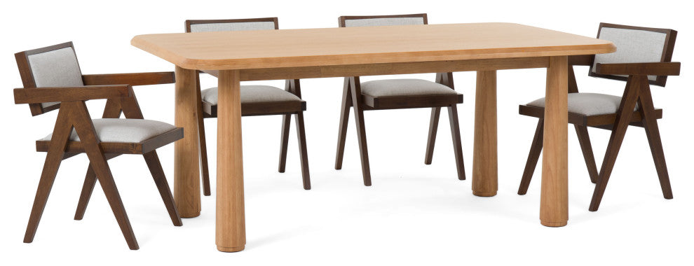 Modrest Rhea Modern 71" Natual Acacia Rectangular Dining Table