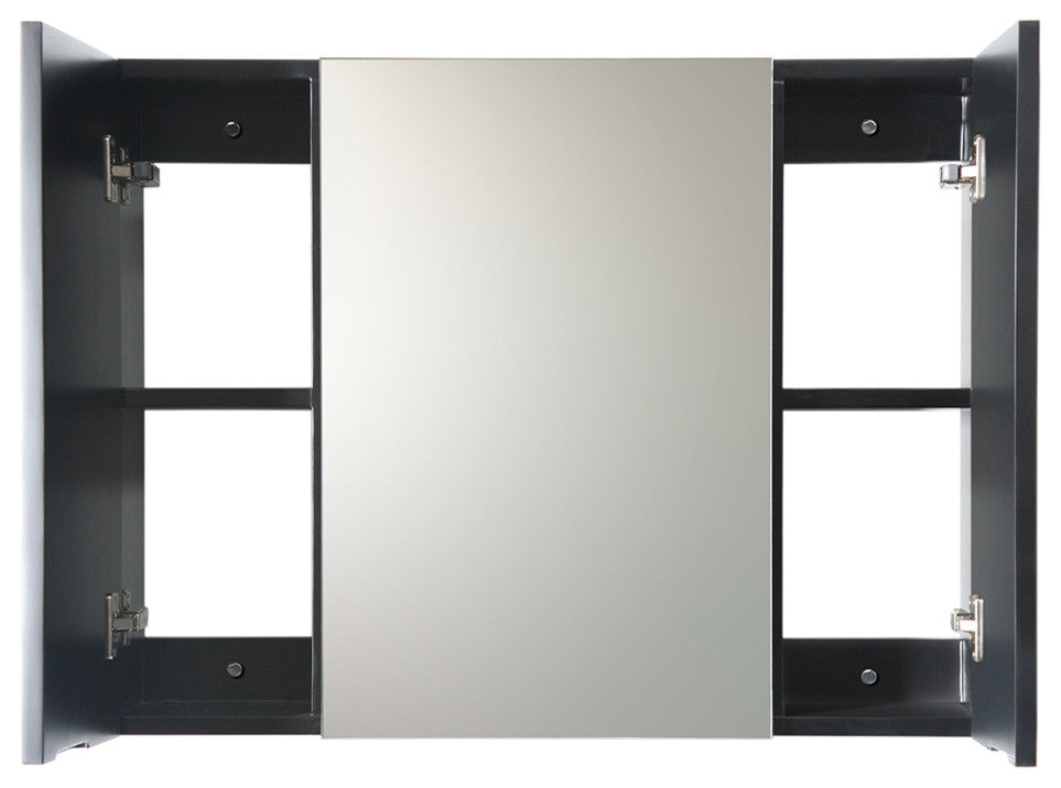 Medicine Cabinet With 3 Doors, Espresso, 32"