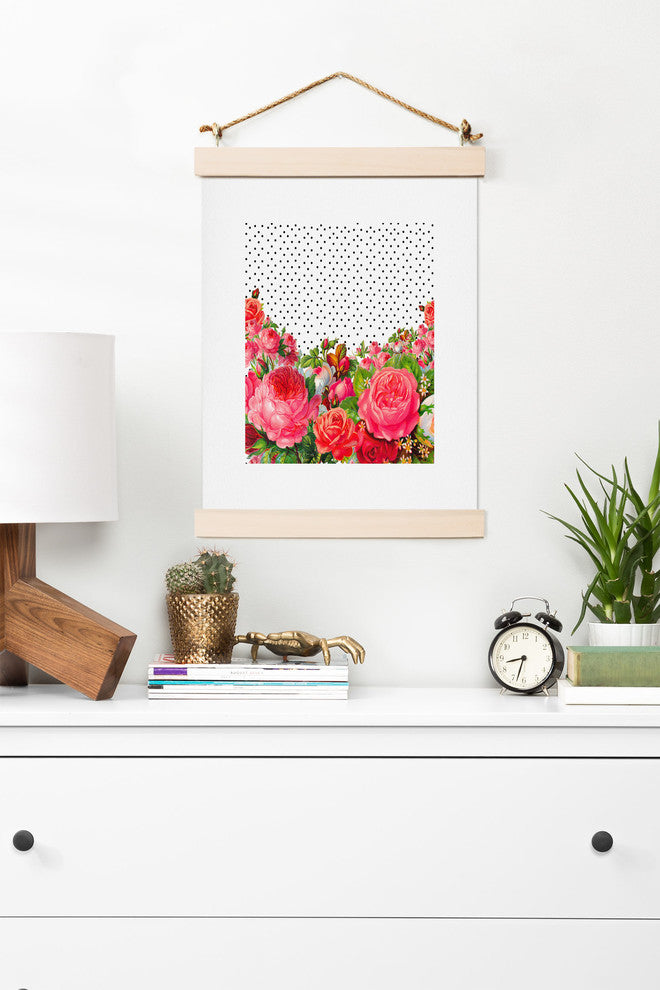 Deny Designs Allyson Johnson Bold Floral And Dots Art Print