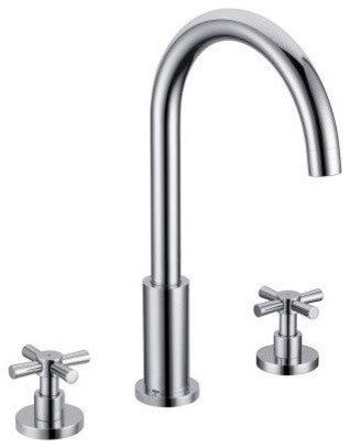 Clara Dual Handle Deck Mounted Bath Tub Faucet, Brushed Nickel
